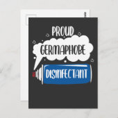 Carte Postale Germaphobe Caretaker Janitor Bactéries Nettoyage (Devant / Derrière)