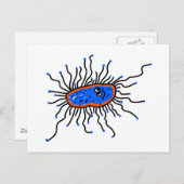 Carte Postale Germe de dessin bleu (Devant / Derrière)