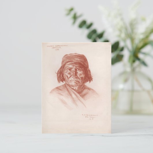 Carte Postale Geronimo, Apache, 1898 (Debout devant)