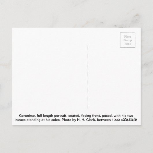 Carte Postale Geronimo et deux nièces (Dos)