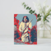 Carte Postale Geronimo Pop Art - Apache Indian Warrior Chief (Debout devant)