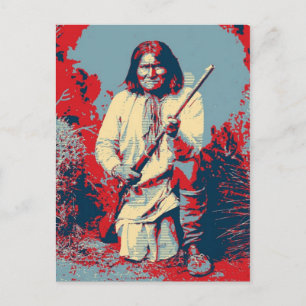 Carte Postale Geronimo Pop Art - Apache Indian Warrior Chief