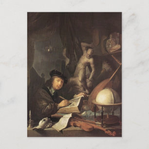 Carte Postale Gerrit Dou - Le Peintre dans son atelier