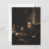 Carte Postale Gerrit Dou - L'enseignant (Devant / Derrière)