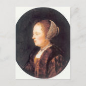 Carte Postale Gerrit Dou - Portrait d'une femme (Devant)