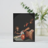 Carte Postale Gerrit Dou - Vie morte, Blown bulles de savon (Debout devant)