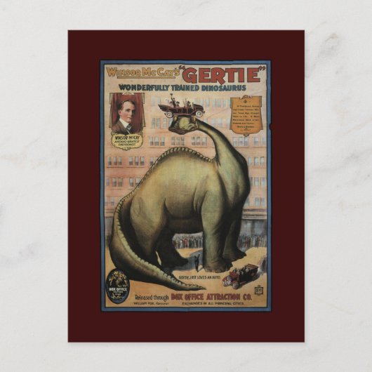Carte Postale Gertie Le Dinosaur (Devant)