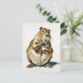 Carte Postale Geste d'amour de capybara mignon (Debout devant)