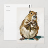 Carte Postale Geste d'amour de capybara mignon (Devant / Derrière)