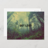Carte Postale Get Lost - une forêt sauvage (Devant / Derrière)