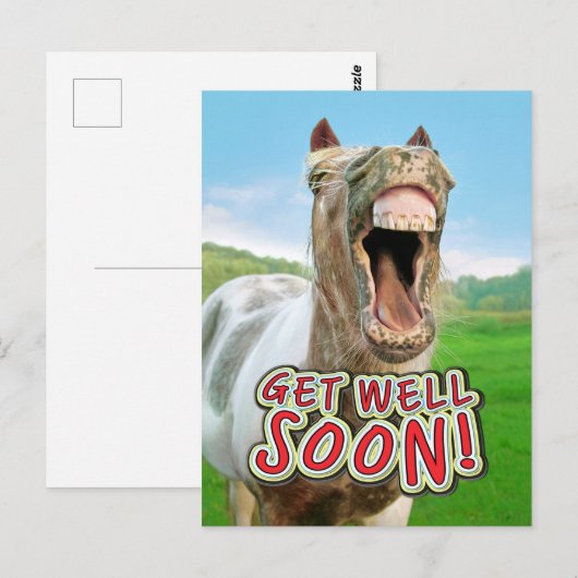 CARTE POSTALE GET WELL (Devant / Derrière)