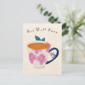 Carte Postale Get Well Soon Teacup (Debout devant)