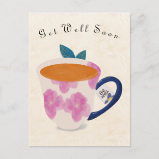 Carte Postale Get Well Soon Teacup