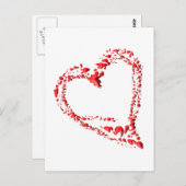 Carte Postale getropftes Herz (Devant / Derrière)