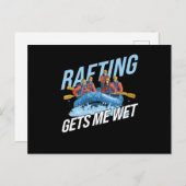 Carte Postale Gets Me Wet Rafting (Devant / Derrière)