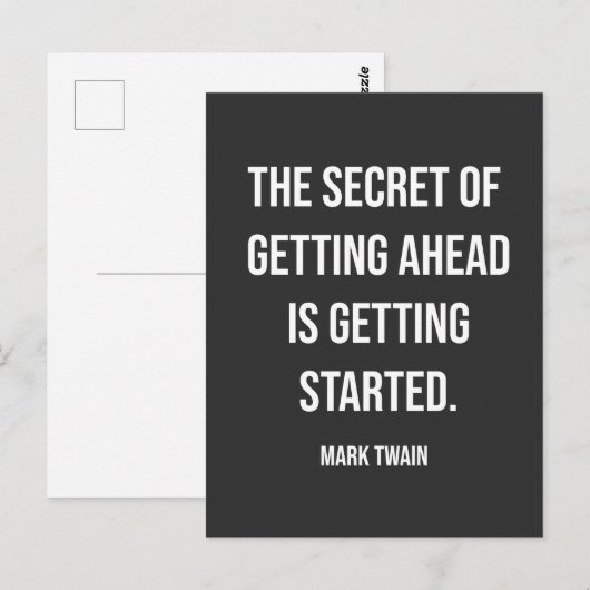 Carte Postale Getting Ahead Starts Now (Devant / Derrière)