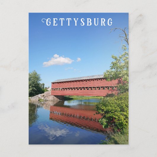 Carte Postale Gettysburg Pennsylvanie Pont couvert Voyage (Devant)