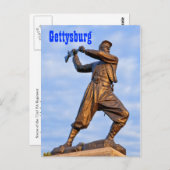 Carte postale Gettysburg Statue IV (Devant / Derrière)