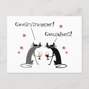 Carte Postale Gewurztraminer Gesundheit Citation de vin blanc
