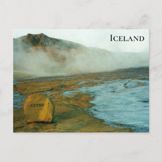 Carte Postale Geysir Islande Photo de voyage (Devant)