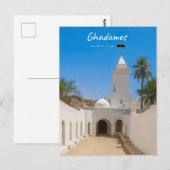 Carte Postale Ghadames, Libye - Mosquée Blanche (Devant / Derrière)