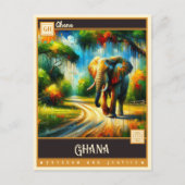 Carte Postale Ghana | Peinture Vintage (Devant)