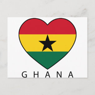 Carte Postale Ghana Soccer Heart