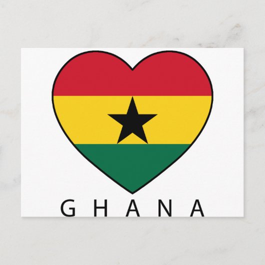 Carte Postale Ghana Soccer Heart (Devant)