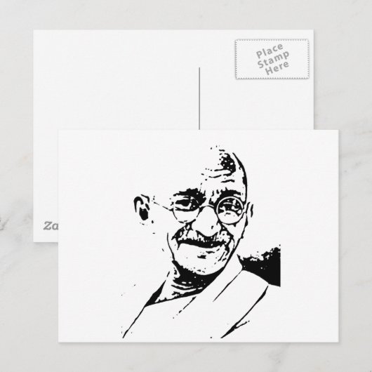 Carte Postale Ghandi (Devant / Derrière)