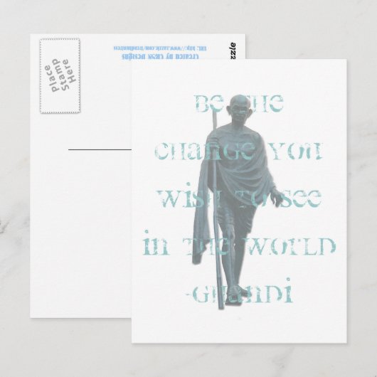 Carte Postale ghandi (Devant / Derrière)