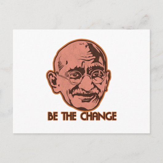 Carte Postale Ghandi Soit Le Changement (Devant)