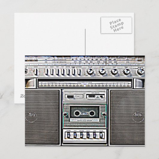 CARTE POSTALE GHETTO BLASTER (Devant / Derrière)