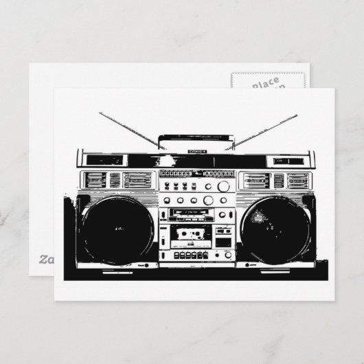Carte Postale Ghetto Blaster (Devant / Derrière)