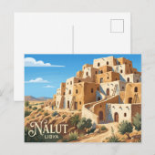 Carte Postale Ghorfa berbère Libye (Devant / Derrière)