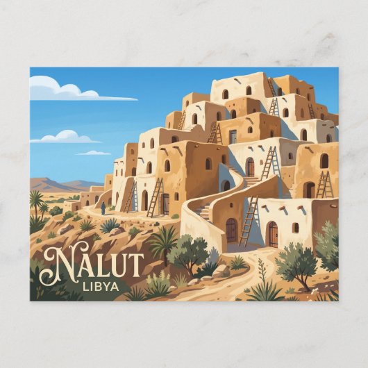 Carte Postale Ghorfa berbère Libye (Devant)