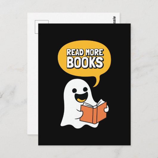 Carte Postale Ghost Dit Lire Plus De Livres (Devant / Derrière)