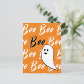 Carte Postale Ghost Halloween noir blanc orange boite (Debout devant)