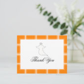 Carte Postale Ghost Merci Halloween Orange (Debout devant)