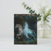 Carte Postale Ghost Woman on Abandoned Carousel (Debout devant)