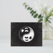 Carte Postale Ghost Yin Yang Noir et blanc (Debout devant)