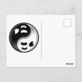 Carte Postale Ghost Yin Yang Noir et blanc (Dos)