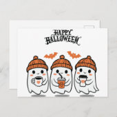 Carte postale Ghosts Halloween - Parfait pour S (Devant / Derrière)