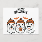 Carte postale Ghosts Halloween - Parfait pour S (Devant)