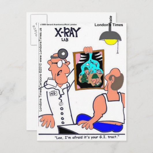 Carte Postale GI Tract Funny Gastro-intestinal Cadeaux Médicales (Devant / Derrière)