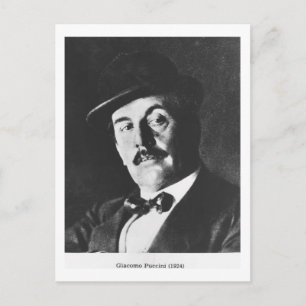 Carte Postale Giacomo Puccini (1858-1924) 1924 (photo) (b/w