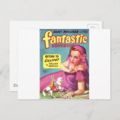 Carte Postale Giantess en robe lavande (Devant / Derrière)