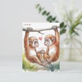 Carte Postale Gibbon Valentines (Debout devant)