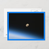 Carte Postale Gibbous Moon de la frontière bleue Orbit (Devant / Derrière)