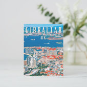 Carte Postale Gibraltar, ville des rochers et des falaises (Debout devant)