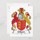 Carte Postale Gibson Family Crest (Devant / Derrière)